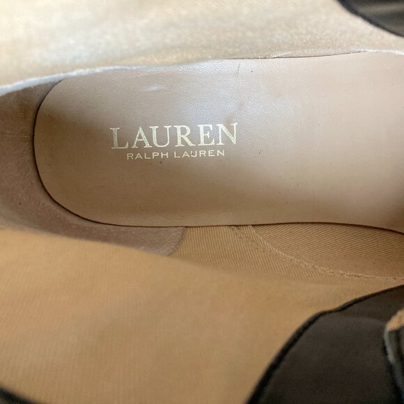 Womens Ralph Lauren Ensley Leather Combat Boots Excellent 11 Black Dr. Martens - Picture 7 of 15